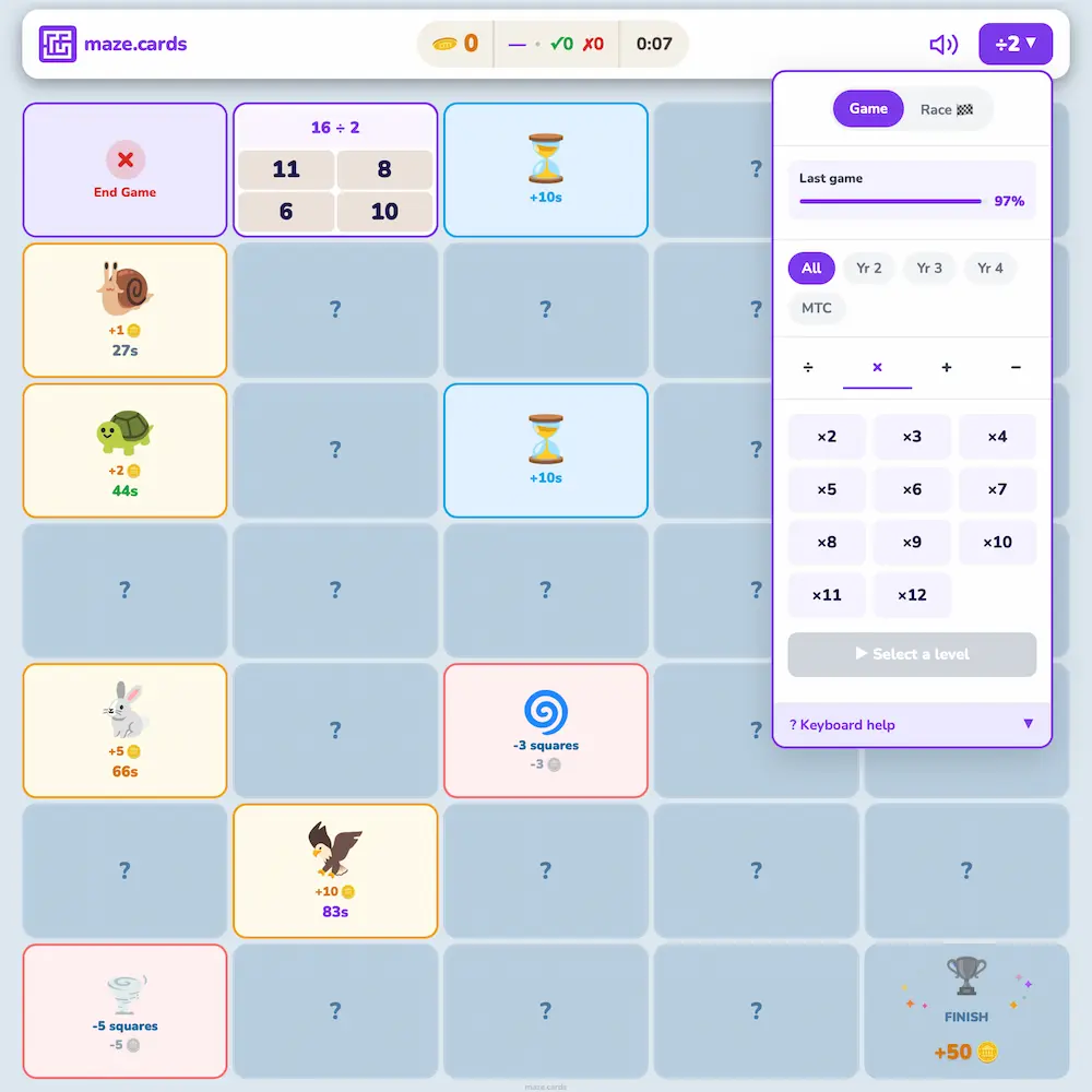 Classic mode gameplay